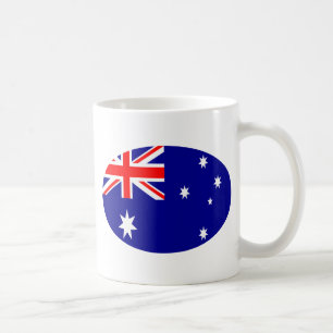 Caneca De Café Bandeira Da Austrália Oval O MUSEUM Zazzle Gifts