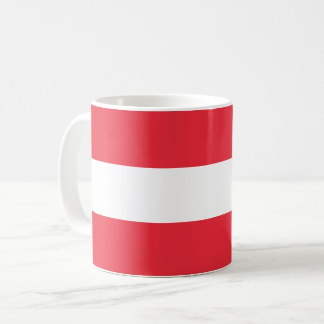 Caneca De Café Bandeira da Áustria (Frente Esquerda)