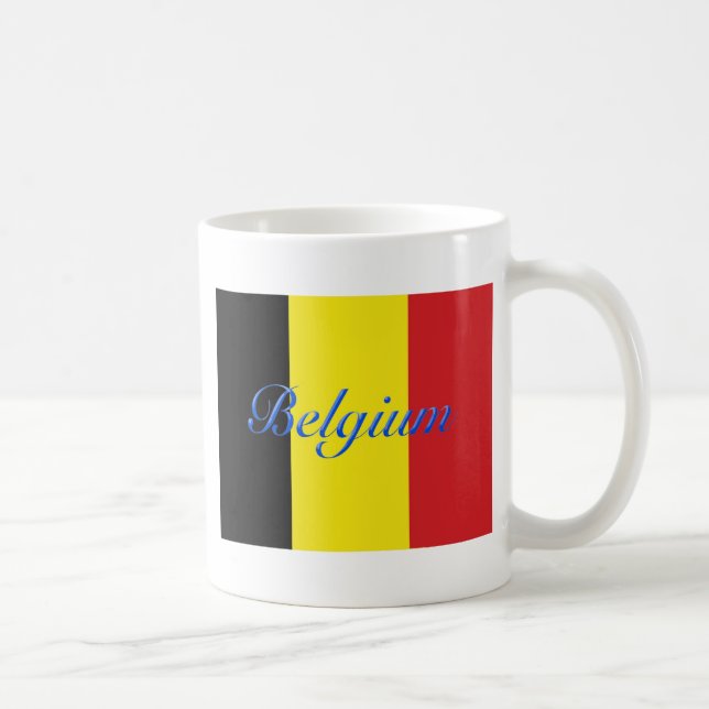 Caneca De Café Bandeira da Bélgica (Direita)