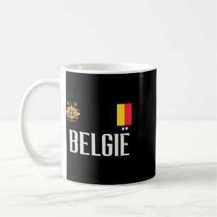 Caneca De Café Bandeira da Bélgica Belgie Futsal Fã de Futebol Ma