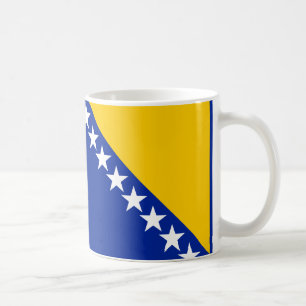 Caneca De Café Bandeira da Bósnia-Herzegovina - Mug de café cerâm