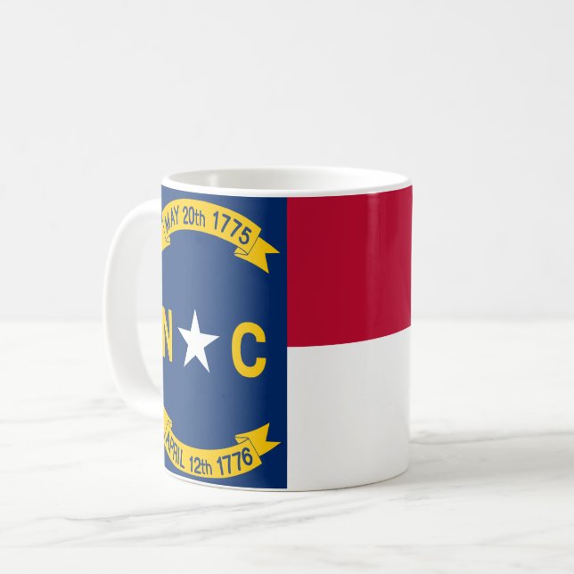 Caneca De Café Bandeira da Carolina do Norte (Frente Esquerda)