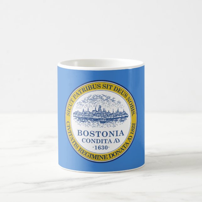 Caneca De Café Bandeira da Cidade de Boston (Massachusetts) (Centro)