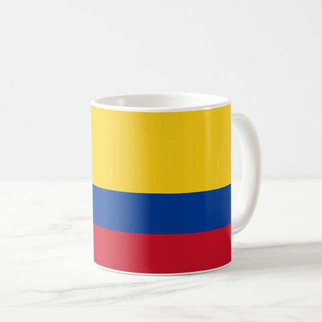 Caneca De Café Bandeira da Colômbia (Frente Esquerda)