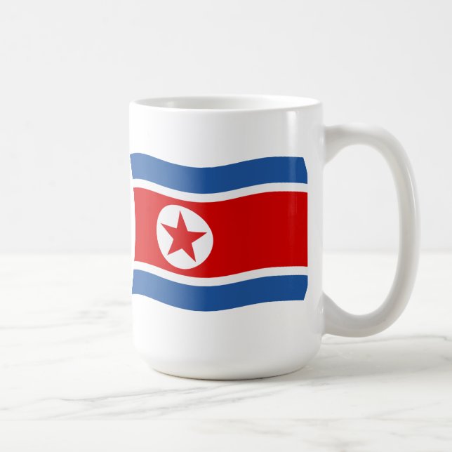 Caneca De Café Bandeira da Coreia do Norte (Direita)