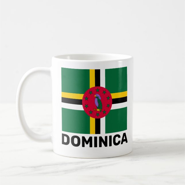 Caneca De Café Bandeira da Domínica (Esquerda)