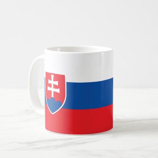 Caneca De Café Bandeira da Eslováquia (Frente Esquerda)