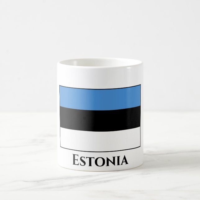 Caneca De Café Bandeira da Estônia (Estônia) (Centro)