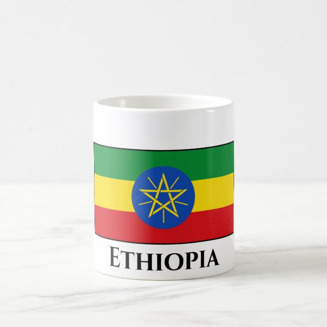 Caneca De Café Bandeira da Etiópia (Etiópia) (Centro)