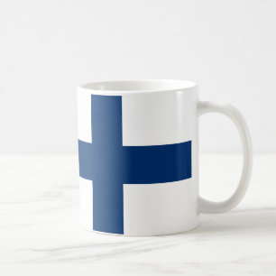 Caneca De Café Bandeira da Finlândia Mata Cerâmica