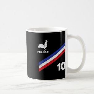 Caneca De Café Bandeira da França Galo Número 10 Fã de Futebol Ho