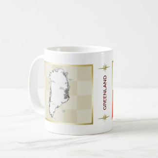 Caneca De Café Bandeira da Groelândia + Mug de Mapa