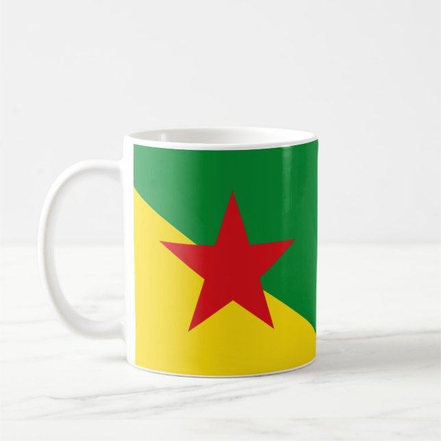 Caneca De Café Bandeira da Guiana Francesa (Esquerda)