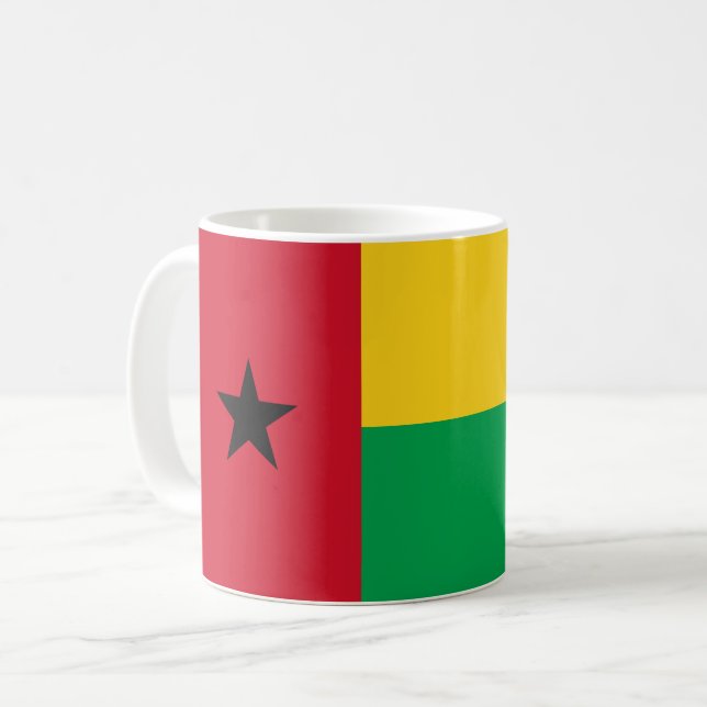 Caneca De Café Bandeira da Guiné-Bissau (Frente Esquerda)