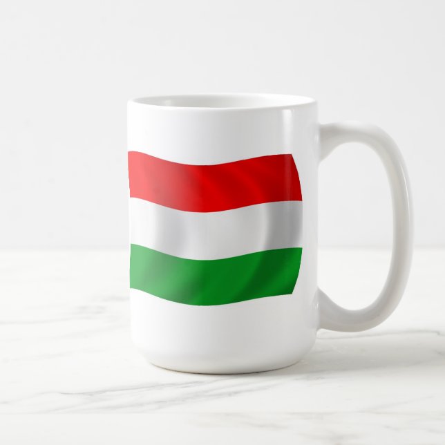 Caneca De Café Bandeira da Hungria (Direita)