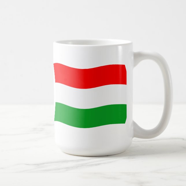 Caneca De Café Bandeira da Hungria (Direita)