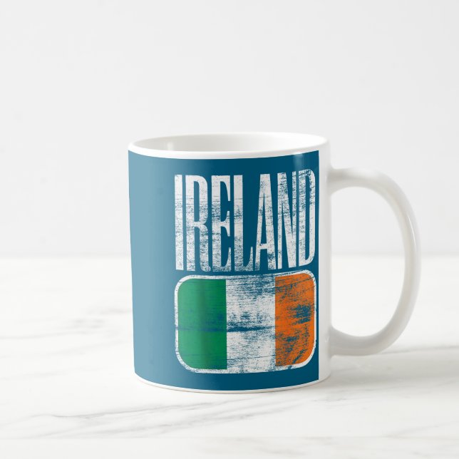 Caneca De Café Bandeira da Irlanda Suporte  (Direita)