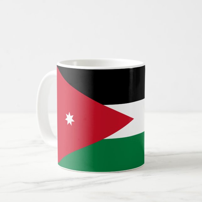 Caneca De Café Bandeira da Jordânia (Frente Esquerda)