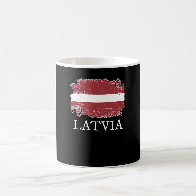 Caneca De Café Bandeira da Letónia (Centro)