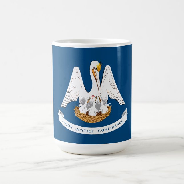 Caneca De Café Bandeira da Louisiana (Centro)
