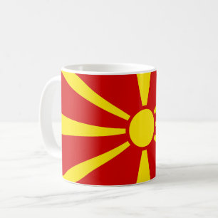 Caneca De Café Bandeira da Macedônia do Norte