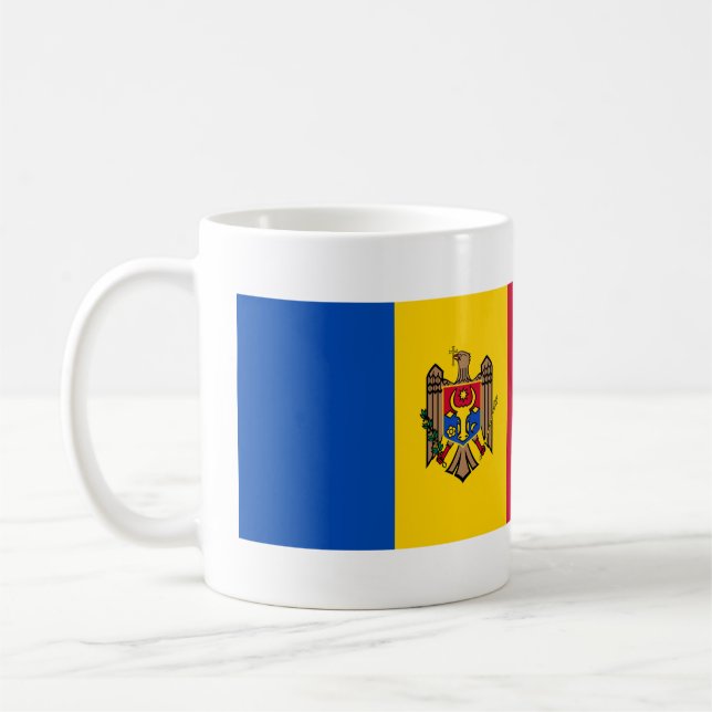 Caneca De Café Bandeira da Moldávia (Esquerda)
