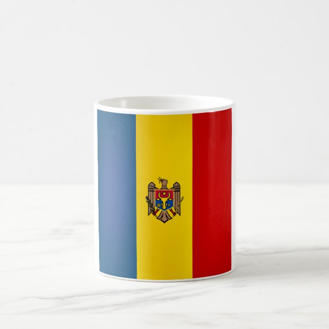 Caneca De Café Bandeira da Moldávia legal (Centro)