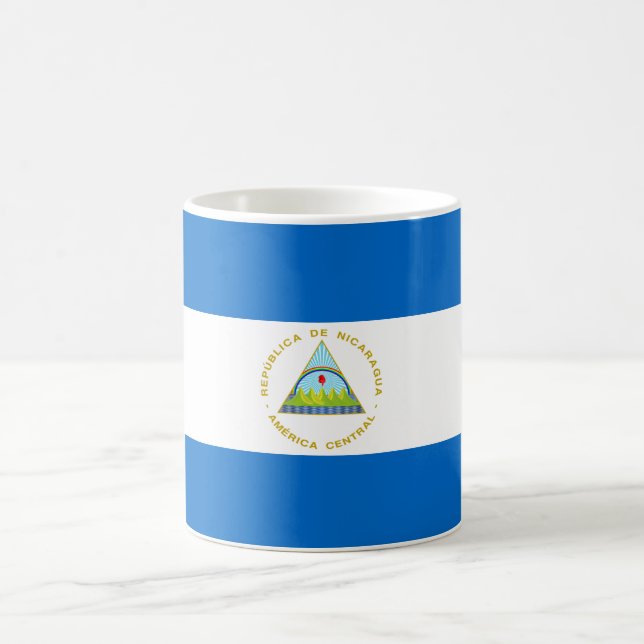 Caneca De Café Bandeira da Nicarágua (Centro)