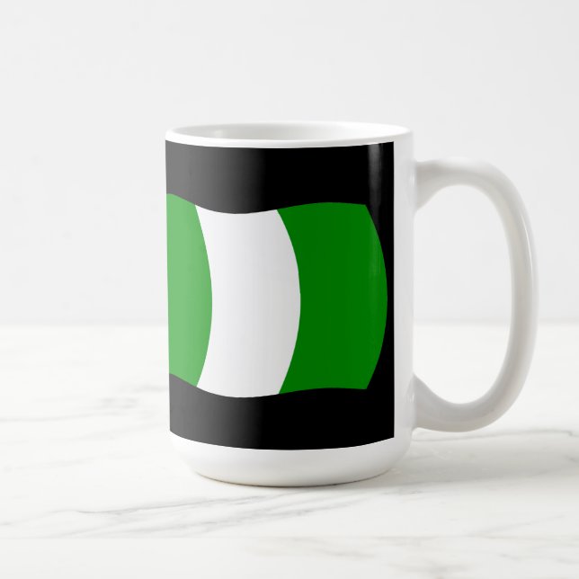 Caneca De Café Bandeira da Nigéria (Direita)