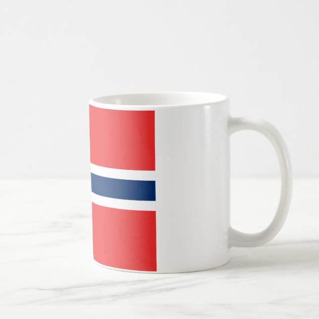 Caneca De Café Bandeira da Noruega (Direita)