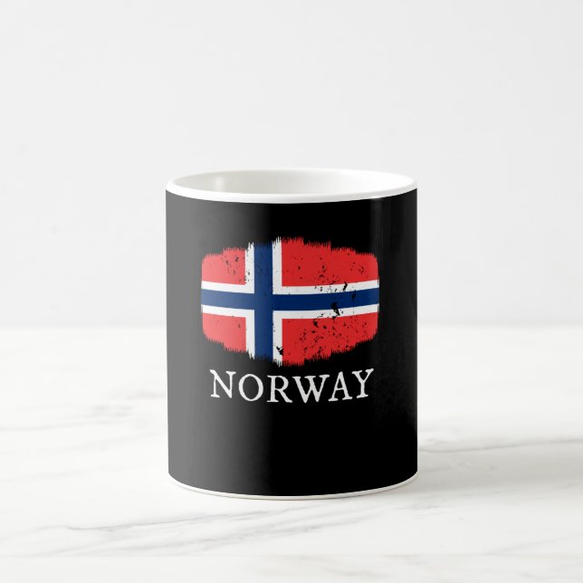 Caneca De Café Bandeira da Noruega (Centro)