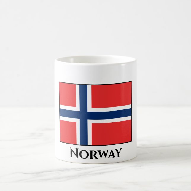 Caneca De Café Bandeira da Noruega (Noruega) (Centro)