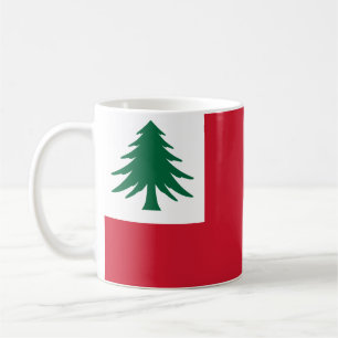 Caneca De Café Bandeira da Nova Inglaterra (pinho apenas) - não o