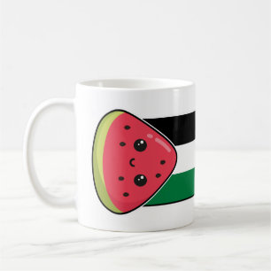 Caneca De Café Bandeira da Palestina Cura com Palestina Livre de 