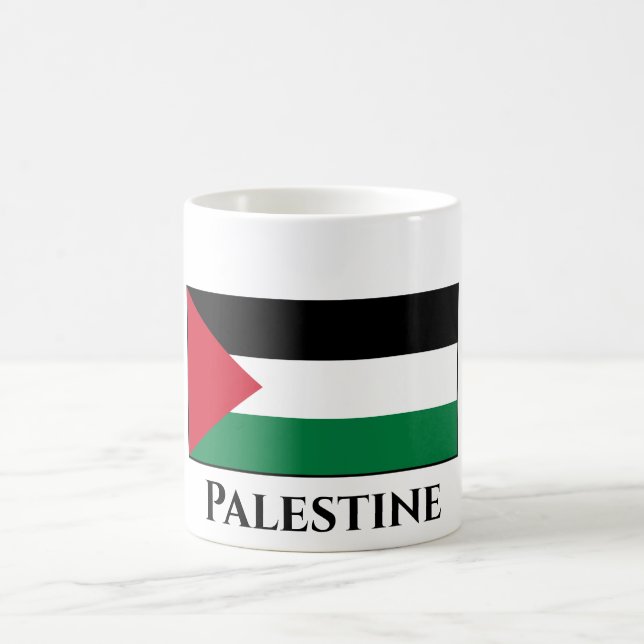 Caneca De Café Bandeira da Palestina (Palestina) (Centro)