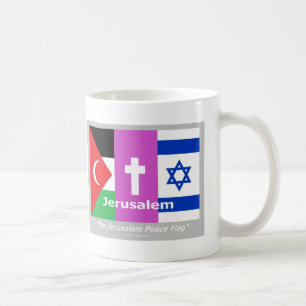 Caneca De Café Bandeira da Paz em Jerusalém