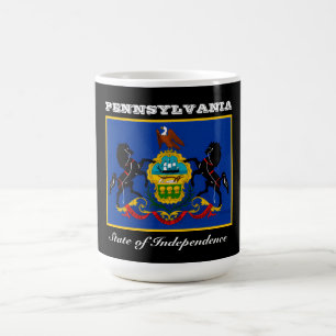 Caneca De Café bandeira da Pensilvânia e slogan