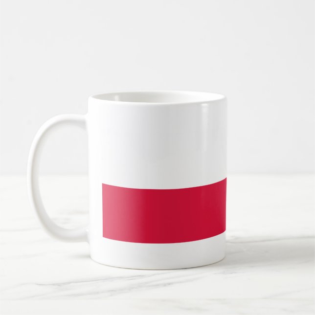 Caneca De Café Bandeira da Polônia (Esquerda)