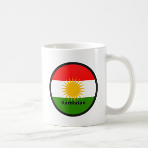 Caneca De Café Bandeira da qualidade de Roundel do Curdistão