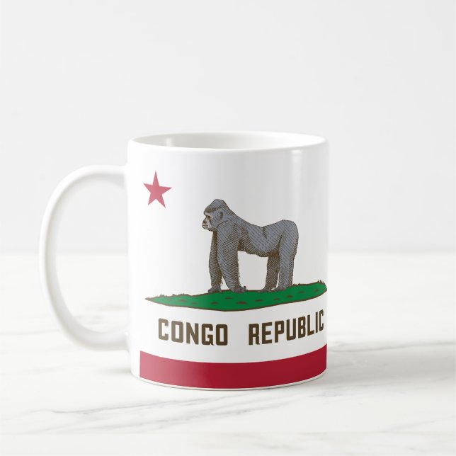 Caneca De Café Bandeira da República do Congo (Esquerda)