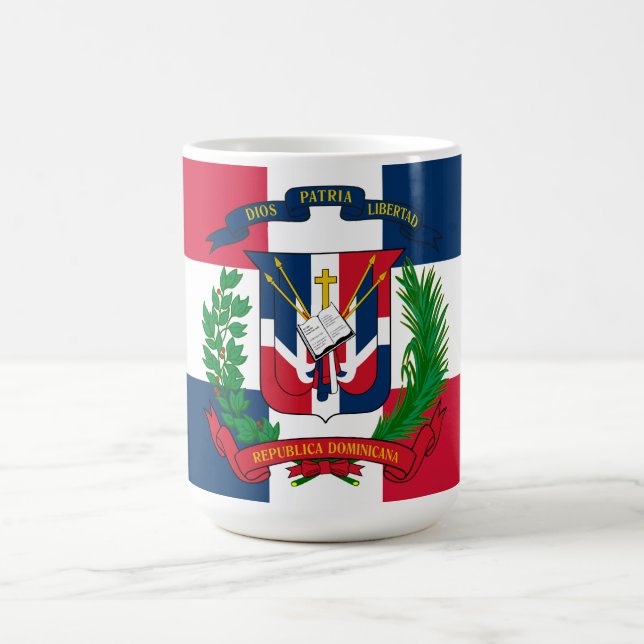 Caneca De Café Bandeira da República Dominicana (Centro)