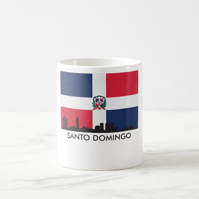 Caneca De Café Bandeira da República Dominicana da skyline de (Centro)