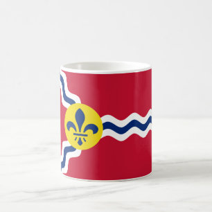 Caneca De Café Bandeira da Rua Louis (Missouri)