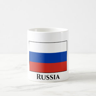 Caneca De Café Bandeira da Rússia