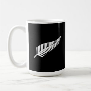 Caneca De Café bandeira da samambaia prateada (NZ)