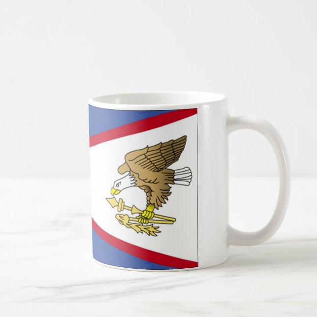 Caneca De Café Bandeira da Samoa Americana (Direita)