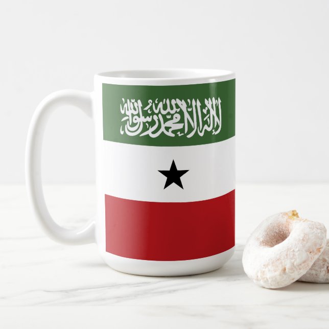 Caneca De Café Bandeira da Somalilândia (Com Donut)