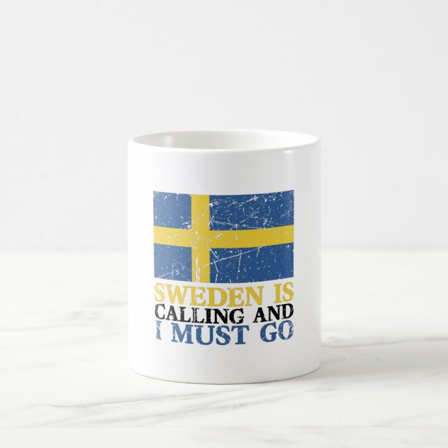 Caneca De Café Bandeira da Suécia (Centro)