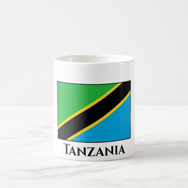Caneca De Café Bandeira da Tanzânia (Centro)