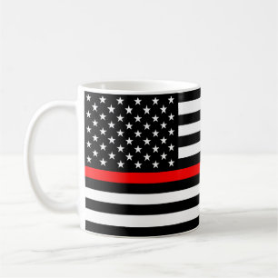 Caneca De Café Bandeira da Thin Red Line (Estados Unidos)